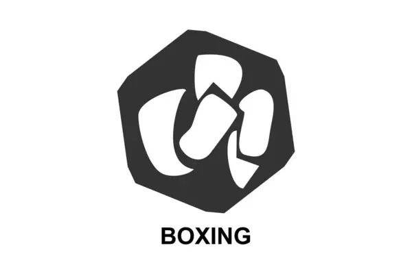Значок Векторной Линии Бокса Спортсмен Занимайся Боксом Иллюстрация Пиктограммы — стоковый вектор