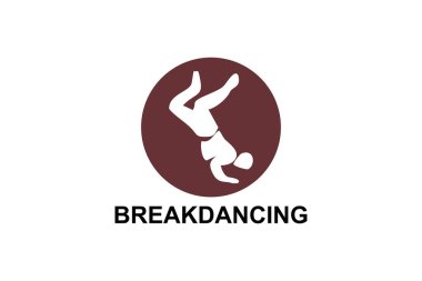 Break dans vektör çizgisi simgesi. Dans, break dans duruşu. spor dansı resimli çizim.