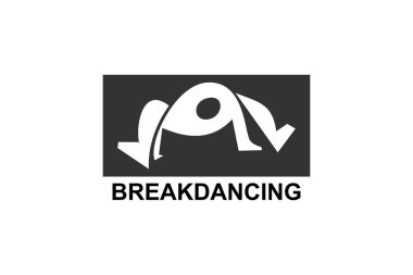 Break dans vektör çizgisi simgesi. Dans, break dans duruşu. spor dansı resimli çizim.