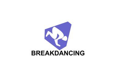 Break dans vektör çizgisi simgesi. Dans, break dans duruşu. spor dansı resimli çizim.