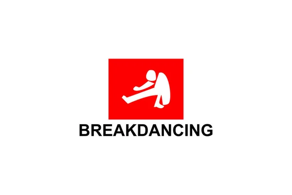 Icône Ligne Vectorielle Breakdance Danse Position Breakdance Pratique Illustration Pictogramme — Image vectorielle