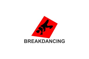 Break dans vektör çizgisi simgesi. Dans, break dans duruşu. spor dansı resimli çizim.