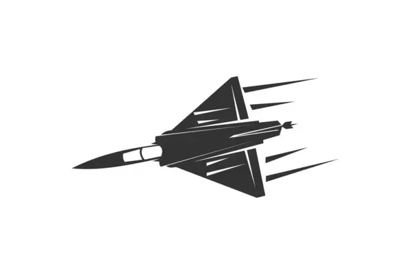 Illustration Französischer Kampfflugzeuge Aus Dem Kalten Krieg Einfache Flugzeug Ikone — Stockvektor