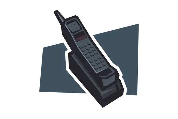 Inteligentny Telefon Lub Telefon Komórkowy Prosty Symbol Naklejka Logo Projekt — Wektor stockowy