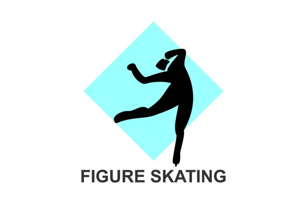 Figure skating vector line icon. dance, practice Figure skating. sport dance pictogram illustration.