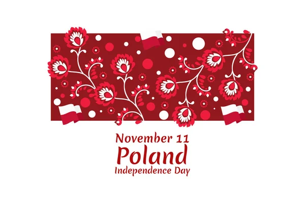 Listopadu Happy Independence Day Poland Vektorová Ilustrace Vhodné Pro Blahopřání Royalty Free Stock Ilustrace