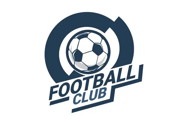 Fotbalové Logo Nebo Fotbalový Klub Znamení Odznak Fotbalové Logo Designem Royalty Free Stock Vektory