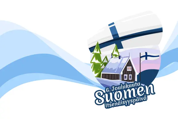 독립기념일 핀란드 기념일에 포스터 현수막에 적합하다 벡터 그래픽