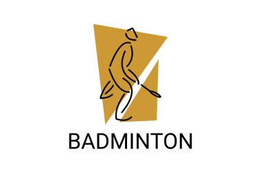 Badminton spor vektör çizgisi simgesi. spor pictogram, vektör illüstrasyonu.