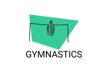 gymnastic sport vector line icon. practice gymnastic. sport pictogram, vector illustration.