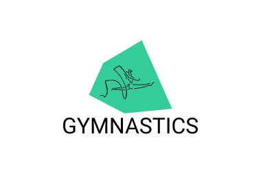 gymnastic sport vector line icon. practice gymnastic. sport pictogram, vector illustration.