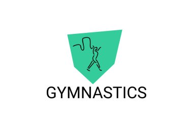 gymnastic sport vector line icon. practice gymnastic. sport pictogram, vector illustration.