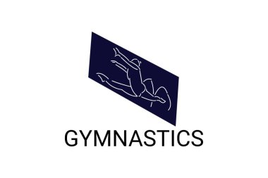 gymnastic sport vector line icon. practice gymnastic. sport pictogram, vector illustration.