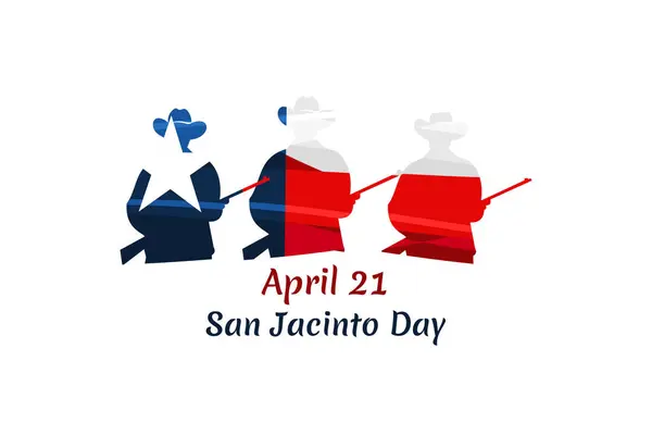 Dubna Den San Jacinto Vektorová Ilustrace Vhodné Pro Blahopřání Plakát Royalty Free Stock Vektory