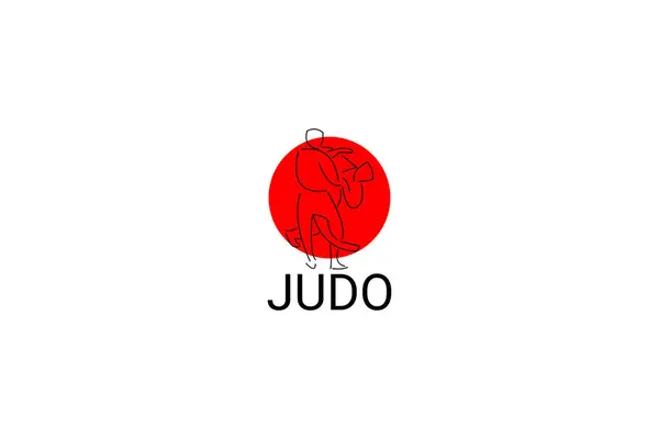 Icono Línea Vectores Judo Sport Deportista Posición Lucha Pictograma Deportivo — Archivo Imágenes Vectoriales