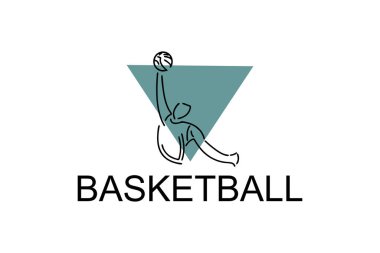Basketbol sporu vektör çizgisi ikonu. spor pictogram, vektör illüstrasyonu.