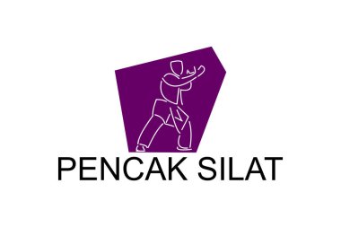 pencak silat sport vector line icon. sportsman, fighting stance. sport pictogram illustration. clipart