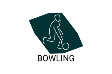 bowling sport vector line icon. playing bowling. sport pictogram, vector illustration.