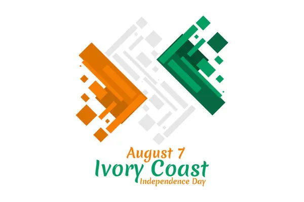 stock vector August 7, Independence day of Ivory Coast vector illustration. Suitable for greeting card, poster and banner.