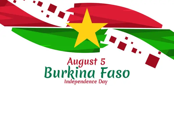 stock vector August 5, Burkina Faso Independence day vector illustration. Suitable for greeting card, poster and banner.