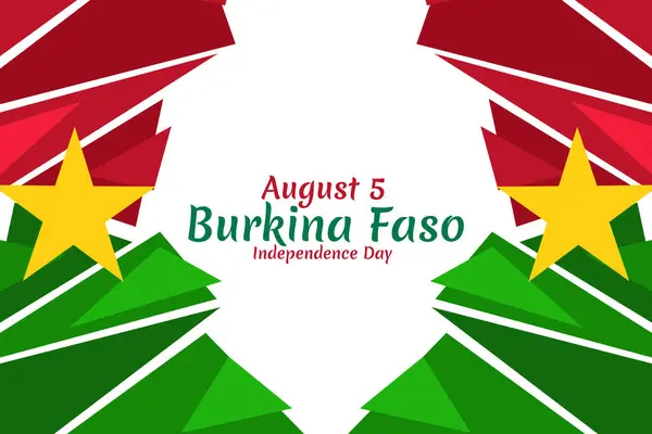 stock vector August 5, Burkina Faso Independence day vector illustration. Suitable for greeting card, poster and banner.