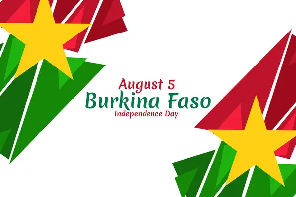 stock vector August 5, Burkina Faso Independence day vector illustration. Suitable for greeting card, poster and banner.