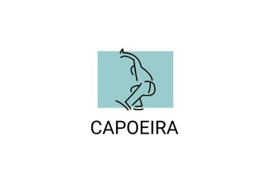 Capoeira fighting dance sport vector line icon. Capoeira fighting stance. sport pictogram, vector illustration.