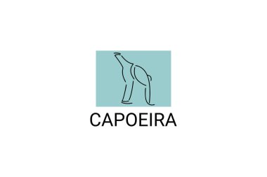 Capoeira fighting dance sport vector line icon. Capoeira fighting stance. sport pictogram, vector illustration.