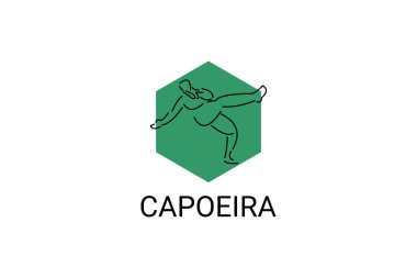 Capoeira fighting dance sport vector line icon. Capoeira fighting stance. sport pictogram, vector illustration.