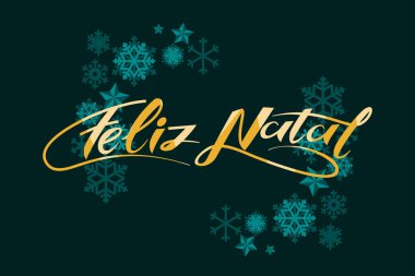 Çevirisi: Mutlu Noeller. Feliz Natal vektör metni Kaligrafik Harf Tasarım Kartı şablonu. Tebrik kartı, poster ve afiş için uygun.