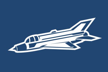 simple Russian fighter jet icon vector illustration