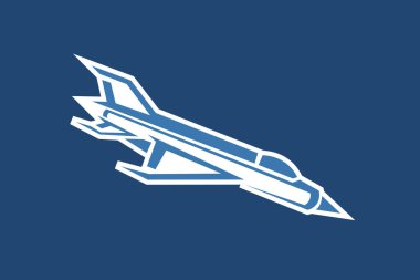 simple Russian fighter jet icon vector illustration