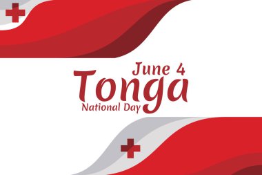 4 Haziran, Tonga 'nın Bağımsızlık Günü. Tebrik kartı, poster ve afiş için uygun.