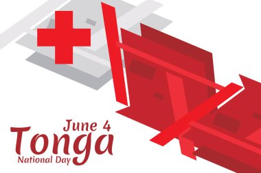 4 Haziran, Tonga 'nın Bağımsızlık Günü. Tebrik kartı, poster ve afiş için uygun.