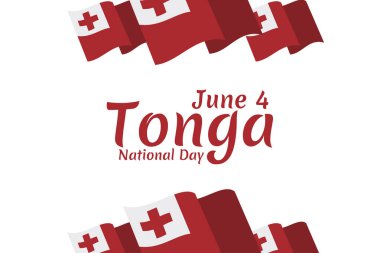 4 Haziran, Tonga 'nın Bağımsızlık Günü. Tebrik kartı, poster ve afiş için uygun.