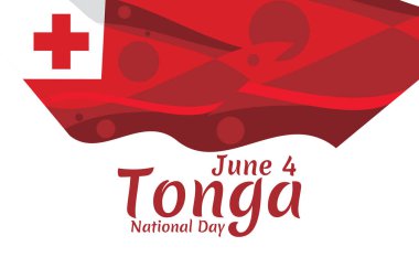 4 Haziran, Tonga 'nın Bağımsızlık Günü. Tebrik kartı, poster ve afiş için uygun.