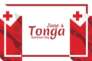 4 Haziran, Tonga 'nın Bağımsızlık Günü. Tebrik kartı, poster ve afiş için uygun.