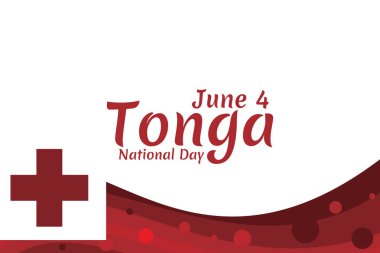 4 Haziran, Tonga 'nın Bağımsızlık Günü. Tebrik kartı, poster ve afiş için uygun.