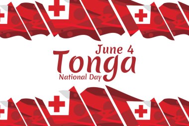 4 Haziran, Tonga 'nın Bağımsızlık Günü. Tebrik kartı, poster ve afiş için uygun.
