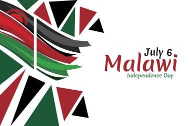 July 6, Independence Day of Malawi vector illustration. Suitable for greeting card, poster and banner.