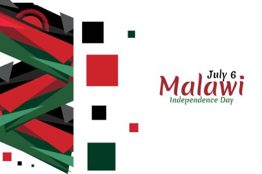 July 6, Independence Day of Malawi vector illustration. Suitable for greeting card, poster and banner.