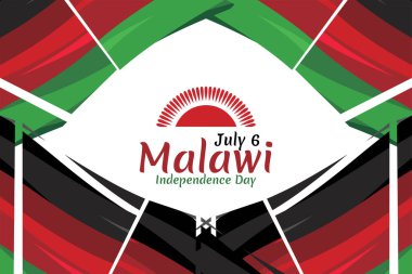July 6, Independence Day of Malawi vector illustration. Suitable for greeting card, poster and banner.