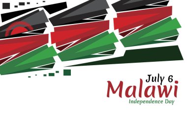 July 6, Independence Day of Malawi vector illustration. Suitable for greeting card, poster and banner.