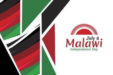 July 6, Independence Day of Malawi vector illustration. Suitable for greeting card, poster and banner.
