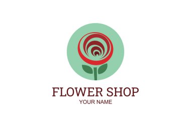 Çiçekçi ikonu Logo Vektör İllüstrasyonu. Ticari şirket, modern şirket vs. için uygun.
