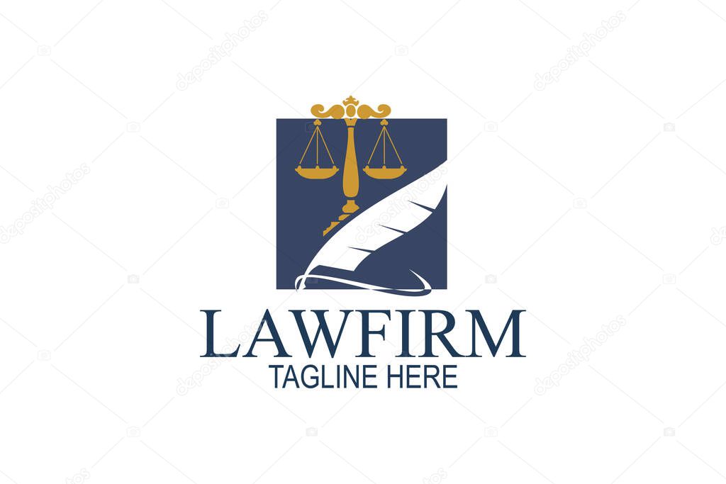 Law firm logo vector illustration. suitable for lawfirm logo.
