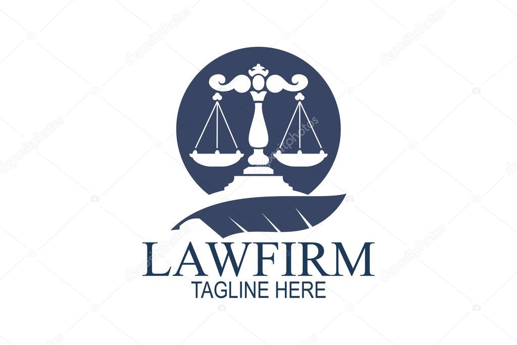 Law firm logo vector illustration. suitable for lawfirm logo.