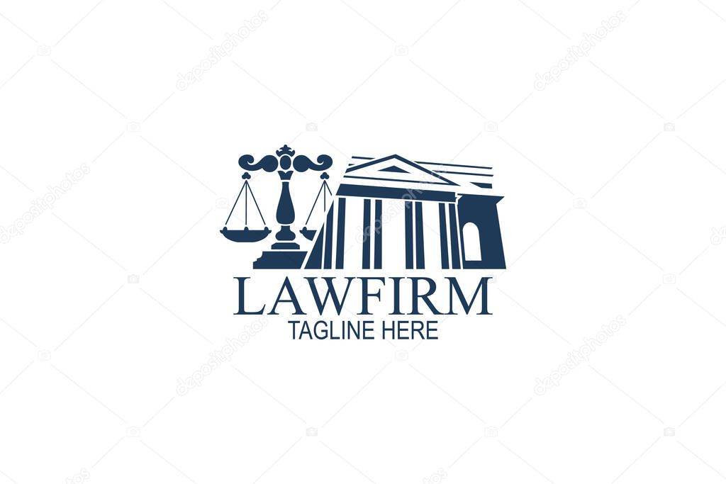 Law firm logo vector illustration. suitable for lawfirm logo.