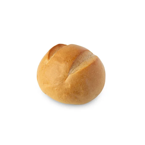 Pâine Izolată Fundal Alb Cale Tăiere — Fotografie, imagine de stoc