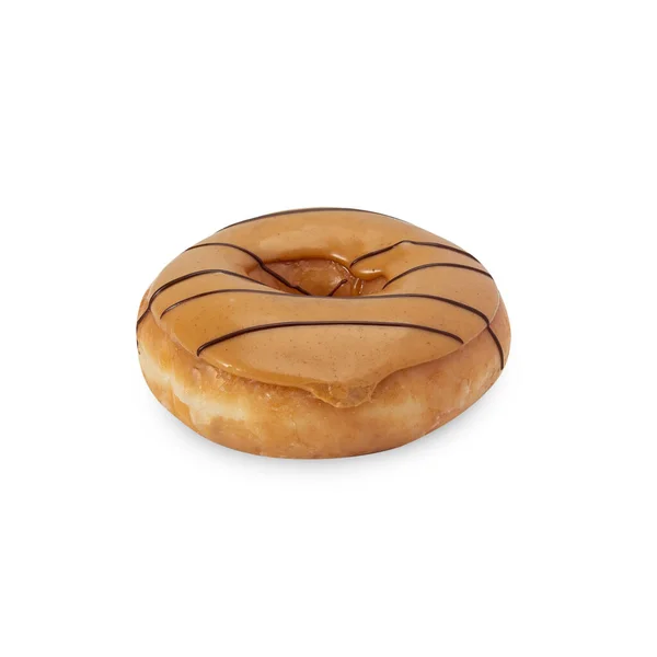 Peanut Butter Donut Isolated White Background Clipping Path — Stock fotografie